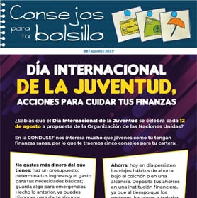 Día Internacional de la Juventud, acciones para cuidar tus finanzas.