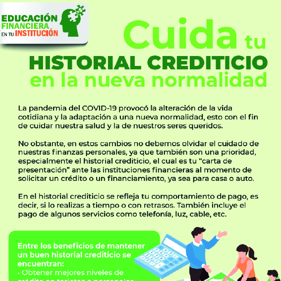 Cuida tu historial crediticio con la nueva normalidad.