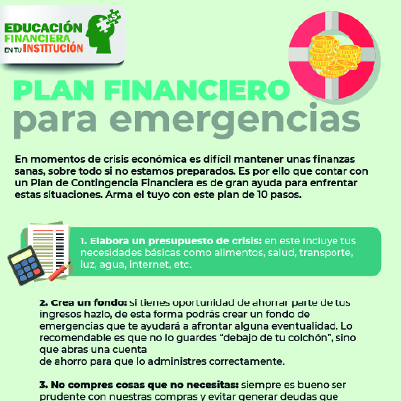 Plan financiero para emergencias.