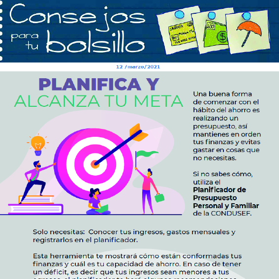 Planifica y alcanza tu meta.