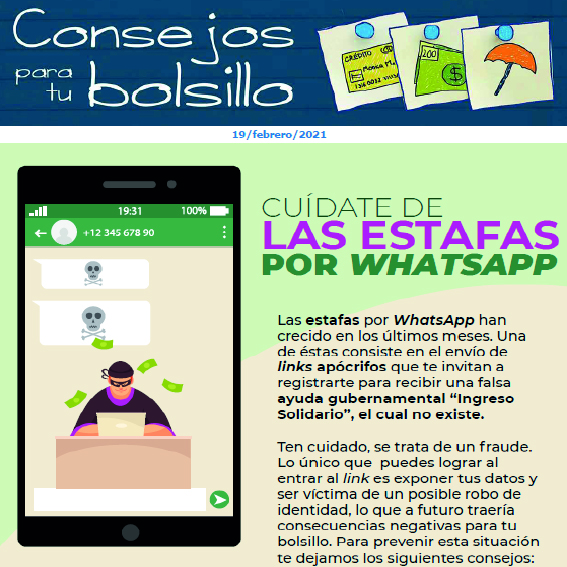 Cuídate de las estafas por WhatsApp