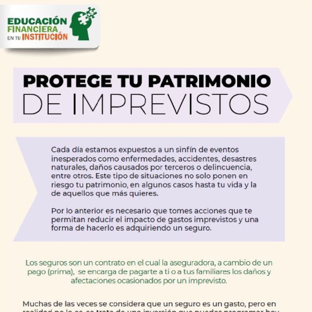 Protege tu patrimonio de imprevistos