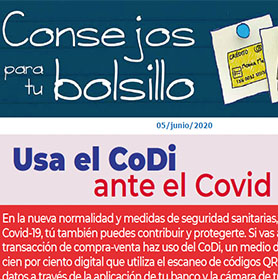 Usa el CoDi ante el Covid